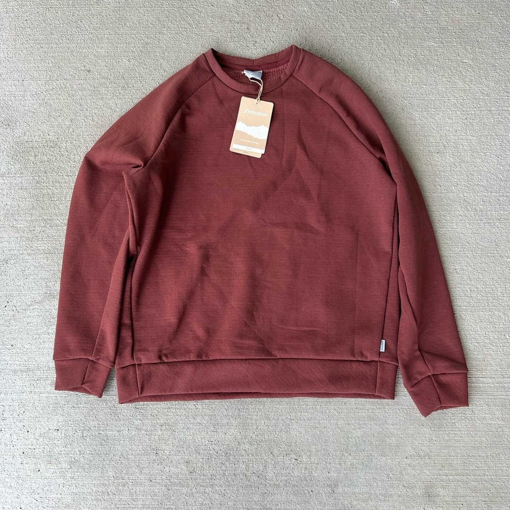 Houdini‎ Mono Air Crew Pullover Womens M Red Recycled Fleece NWT